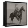 Cowboy Jim "Kid" Willoughby Champion Rider And Roper From Cheyenne, Wyoming-C.D. Kirkland-Framed Stretched Canvas