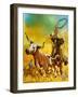 Cowboy Lassoing Cattle-Mcbride-Framed Giclee Print