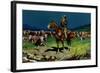 Cowboy Lighting a Smoke-null-Framed Premium Giclee Print