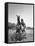 Cowboy Mounting a Horse-Carl Mydans-Framed Stretched Canvas