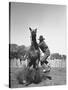 Cowboy Mounting a Horse-Carl Mydans-Stretched Canvas