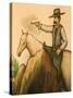 Cowboy Mural, America's Gunfight Capital, Tombstone, Arizona, USA-Walter Bibikow-Stretched Canvas