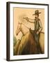 Cowboy Mural, America's Gunfight Capital, Tombstone, Arizona, USA-Walter Bibikow-Framed Premium Photographic Print