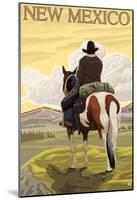 Cowboy - New Mexico-null-Mounted Poster