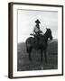 Cowboy on Horseback with Rifle-null-Framed Photographic Print