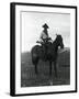 Cowboy on Horseback with Rifle-null-Framed Photographic Print