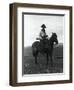 Cowboy on Horseback with Rifle-null-Framed Photographic Print