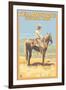 Cowboy on Horseback, Yellowstone National Park-Lantern Press-Framed Art Print