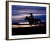 Cowboy on Horses on Hideout Ranch, Shell, Wyoming, USA-Joe Restuccia III-Framed Photographic Print