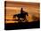 Cowboy on Horses on Hideout Ranch, Shell, Wyoming, USA-Joe Restuccia III-Stretched Canvas