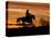 Cowboy on Horses on Hideout Ranch, Shell, Wyoming, USA-Joe Restuccia III-Stretched Canvas