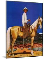 "Cowboy on Palomino," September 18, 1943-Fred Ludekens-Mounted Premium Giclee Print