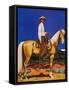 "Cowboy on Palomino," September 18, 1943-Fred Ludekens-Framed Stretched Canvas