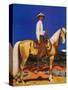 "Cowboy on Palomino," September 18, 1943-Fred Ludekens-Stretched Canvas