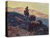 Cowboy on the Trail-Edgar Payne-Stretched Canvas