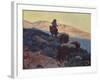 Cowboy on the Trail-Edgar Payne-Framed Art Print