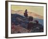 Cowboy on the Trail-Edgar Payne-Framed Art Print