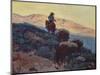 Cowboy on the Trail-Edgar Payne-Mounted Art Print