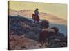 Cowboy on the Trail-Edgar Payne-Stretched Canvas