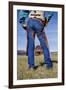 Cowboy Outside Homestead-Darrell Gulin-Framed Photographic Print