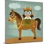 Cowboy Owl on Horse-Nancy Lee-Mounted Art Print