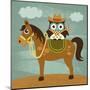 Cowboy Owl on Horse-Nancy Lee-Mounted Art Print