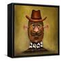 Cowboy Potato Head-Leah Saulnier-Framed Stretched Canvas