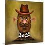 Cowboy Potato Head-Leah Saulnier-Mounted Giclee Print