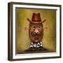 Cowboy Potato Head-Leah Saulnier-Framed Giclee Print