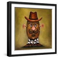 Cowboy Potato Head-Leah Saulnier-Framed Giclee Print