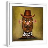 Cowboy Potato Head-Leah Saulnier-Framed Giclee Print