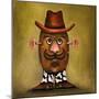Cowboy Potato Head-Leah Saulnier-Mounted Giclee Print