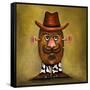 Cowboy Potato Head-Leah Saulnier-Framed Stretched Canvas