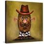 Cowboy Potato Head-Leah Saulnier-Stretched Canvas