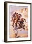 Cowboy Pursued by Indians.-Stanley L. Wood-Framed Giclee Print