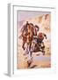 Cowboy Pursued by Indians.-Stanley L. Wood-Framed Giclee Print