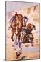 Cowboy Pursued by Indians.-Stanley L. Wood-Mounted Giclee Print