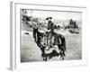 Cowboy Riding a Horse in Montana, USA, c. 1880-null-Framed Giclee Print