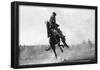 Cowboy Riding Bronco In Burns, Or Rodeo Photograph - Burns, Or-null-Framed Poster