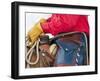 Cowboy Riding Horse, Shell, Wyoming, USA-Terry Eggers-Framed Photographic Print