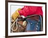 Cowboy Riding Horse, Shell, Wyoming, USA-Terry Eggers-Framed Photographic Print