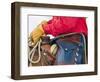 Cowboy Riding Horse, Shell, Wyoming, USA-Terry Eggers-Framed Photographic Print