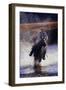 Cowboy Riding Horse Through River-Darrell Gulin-Framed Photographic Print