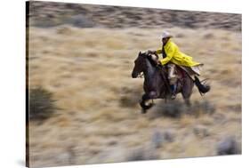 Cowboy Riding the Range-Terry Eggers-Stretched Canvas