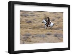 Cowboy Riding the Range-Terry Eggers-Framed Photographic Print