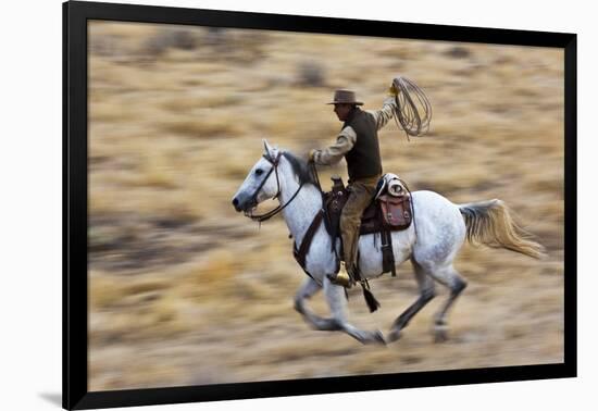 Cowboy Riding the Range-Terry Eggers-Framed Photographic Print