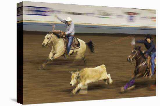 Cowboy Rodeo Competition, Oklahoma City, Oklahoma, USA-Walter Bibikow-Stretched Canvas