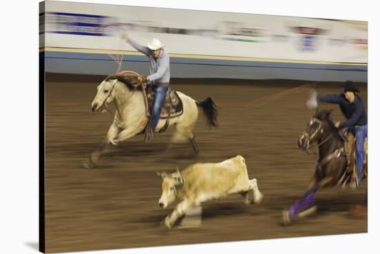 Cowboy Rodeo Competition, Oklahoma City, Oklahoma, USA-Walter Bibikow-Stretched Canvas