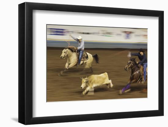 Cowboy Rodeo Competition, Oklahoma City, Oklahoma, USA-Walter Bibikow-Framed Photographic Print