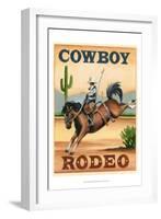 Cowboy Rodeo-Ethan Harper-Framed Art Print